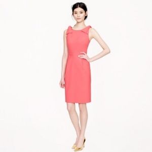 J. Crew Pink Origami Bow Sheath Dress Size 0